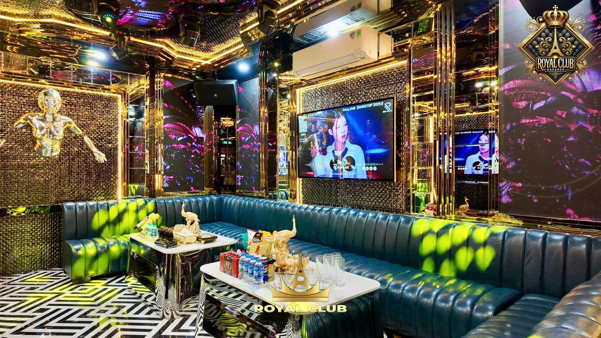 Phòng VIP President sang trọng tại Karaoke Royal KTV Cầu Giấy